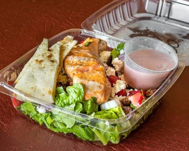 Grilled Salmon Salad.